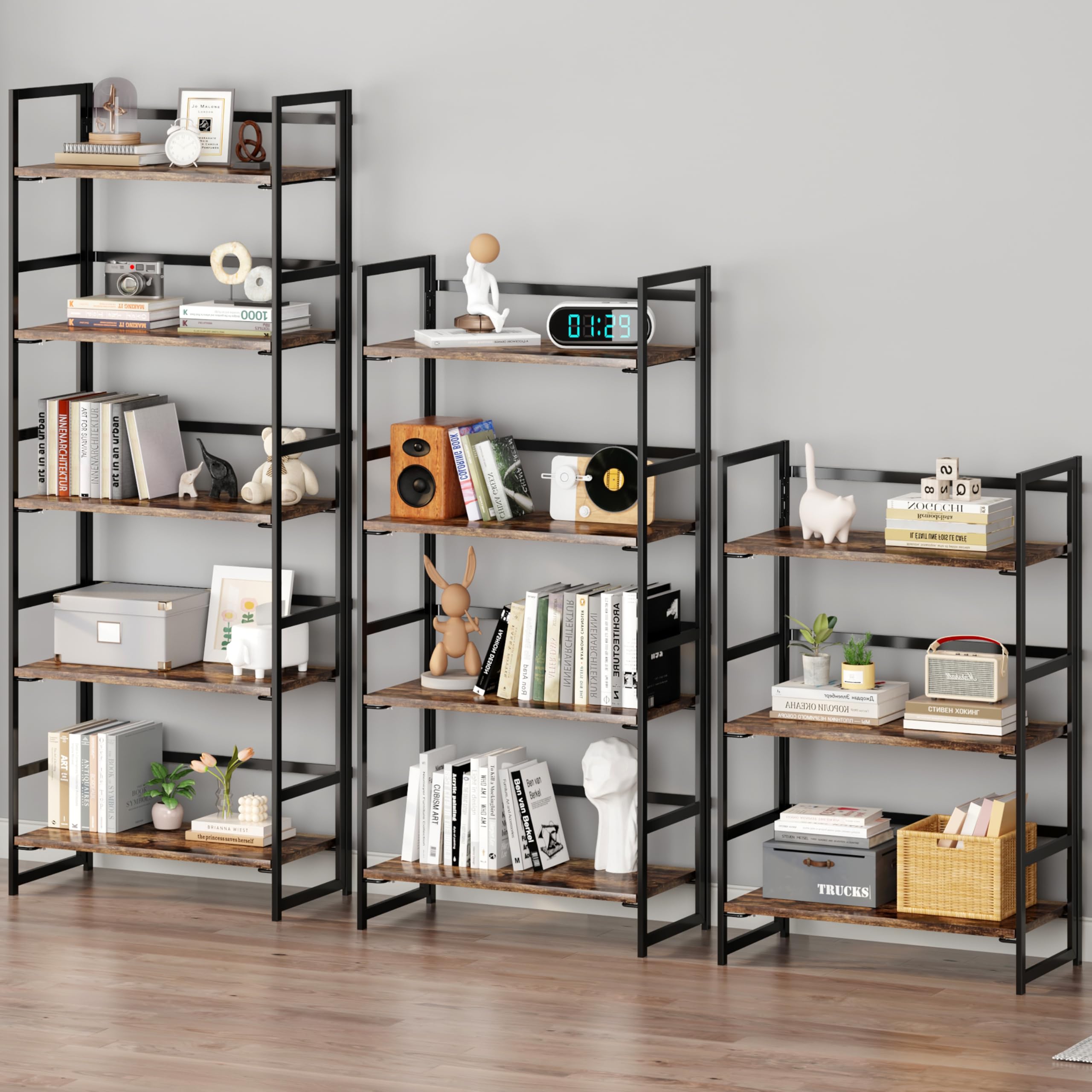 BHG Vintage folding shelf folded for compact storage in small spaces.