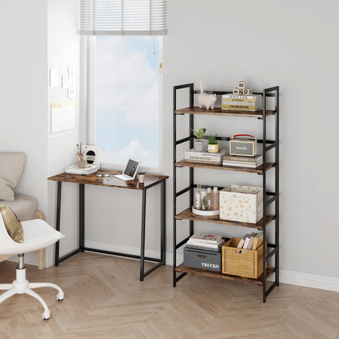 BHG Vintage folding shelf used as plant stand to elevate greenery.