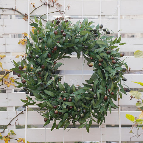 BHHDA olive wreath uses premium materials to keep color vibrant year after year