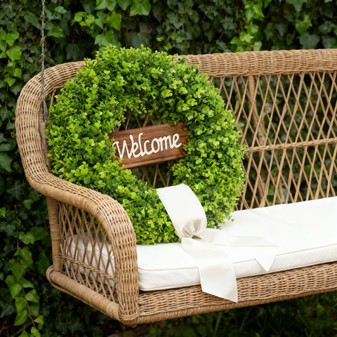 BHHDA ready-to-decor wreath for indoor or outdoor entryways.