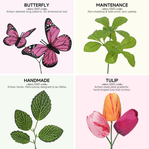 BHHDA butterfly-accent wreath elevates entryway decor