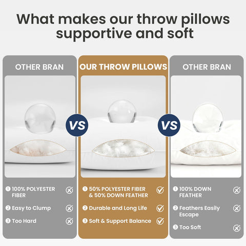 BHZ 12x20 pillow inserts even-fill distribution demonstration.