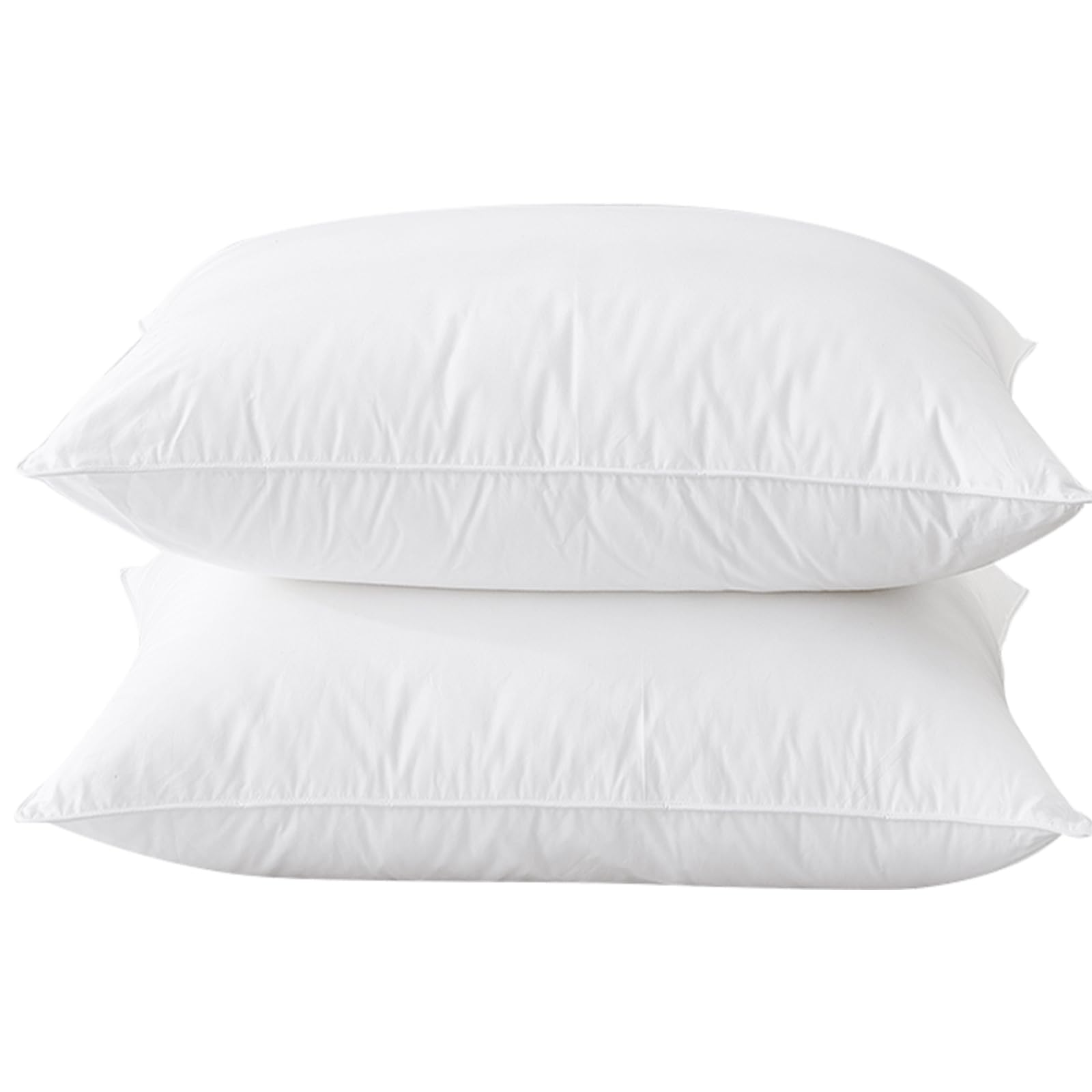 BHZ goose down pillow queen loft closeup shows plush fill and lasting support.