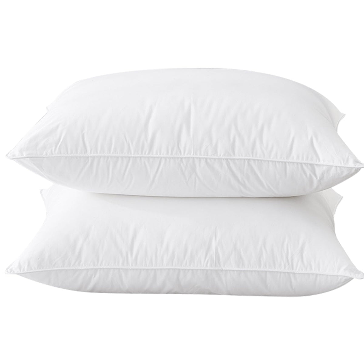 BHZ goose down pillow queen loft closeup shows plush fill and lasting support.
