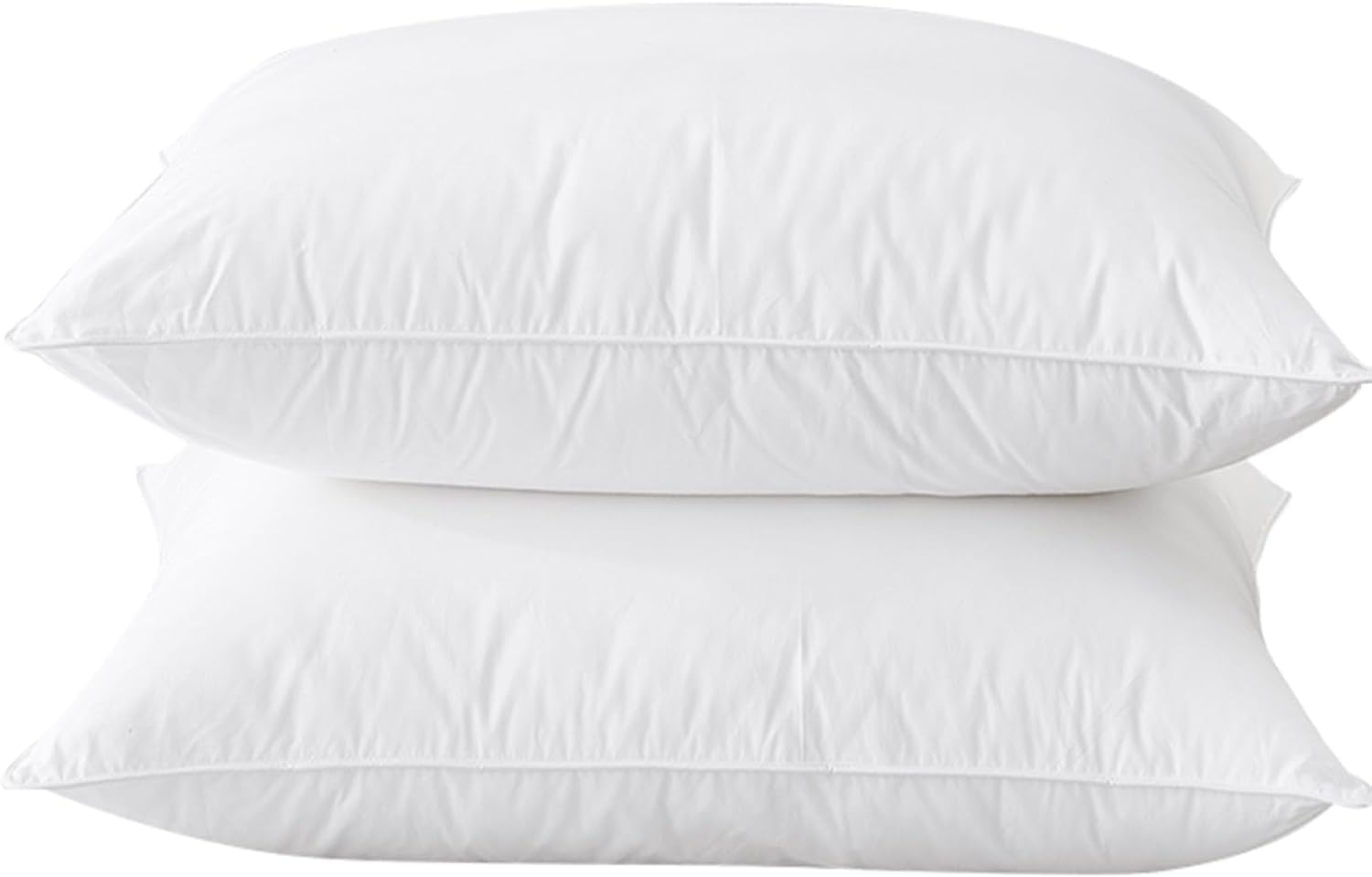 BHZ king size pillows close-up showing fluffy down for luxurious comfort.