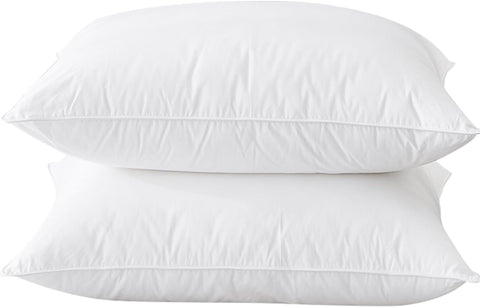 BHZ king size pillows close-up showing fluffy down for luxurious comfort.