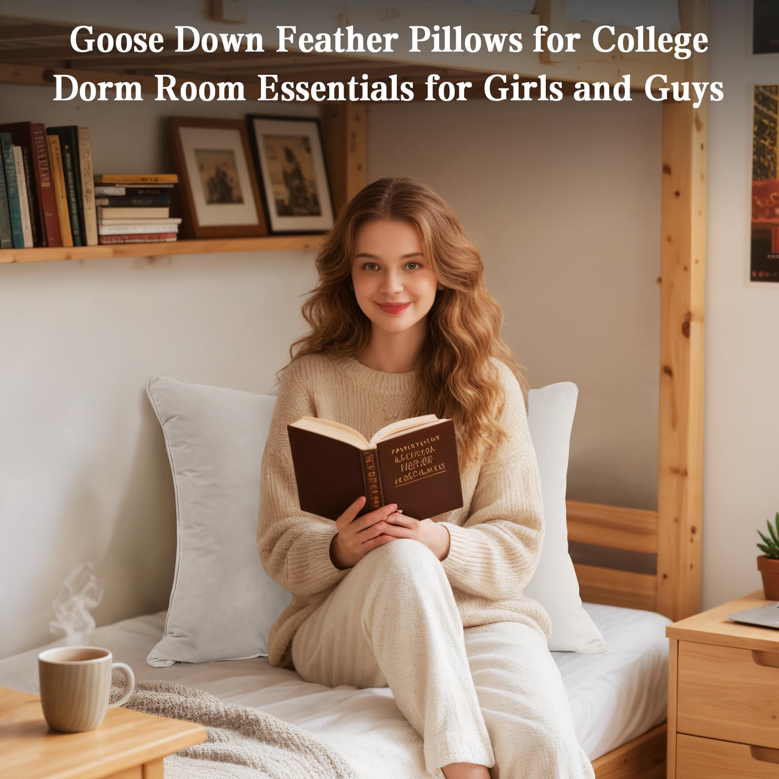 BHZ goose down pillow breathable shell visible promotes cool, dry sleep.