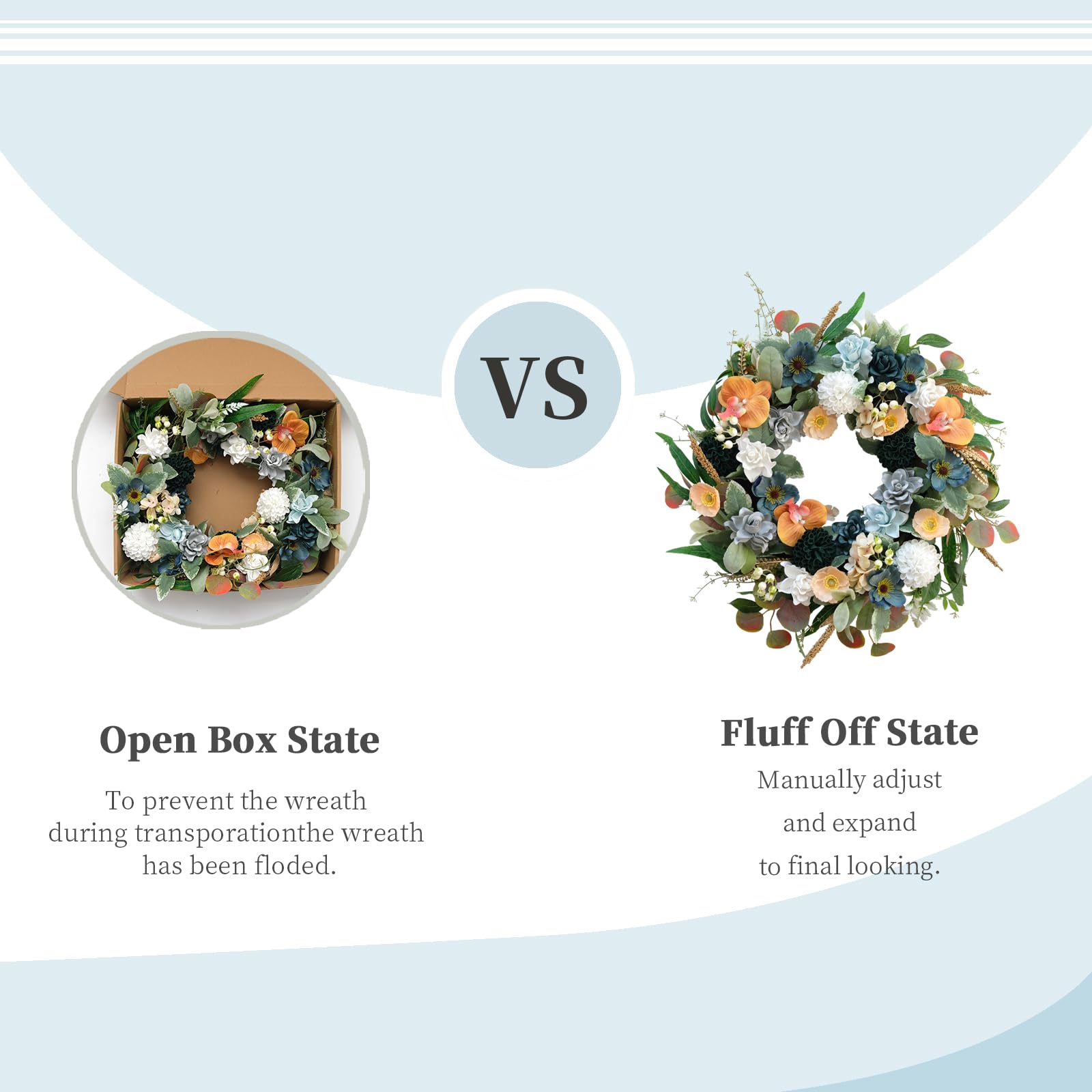 Bibelot wreath suitable for indoor or sheltered outdoor display