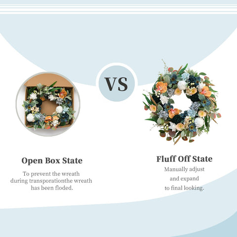 Bibelot wreath suitable for indoor or sheltered outdoor display