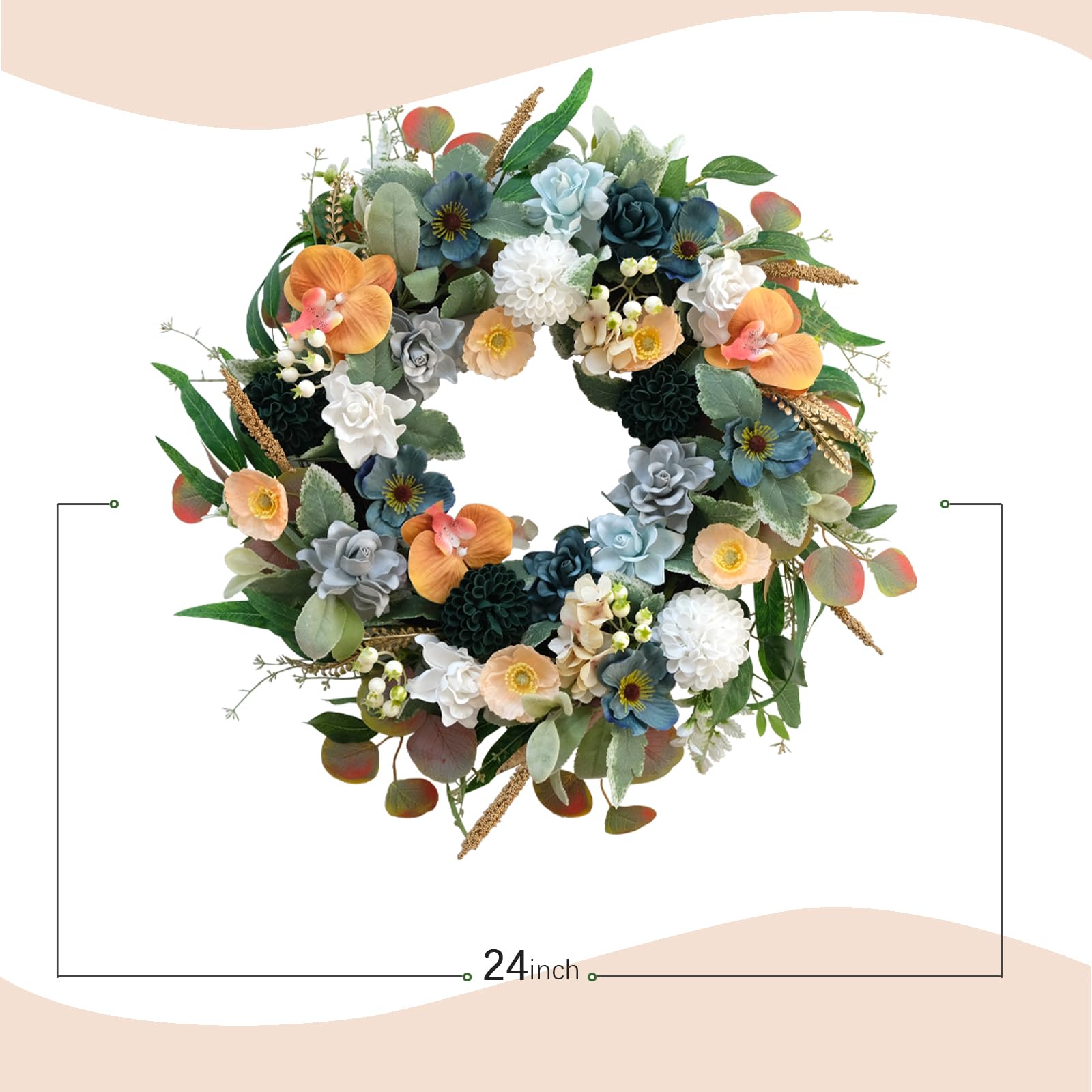 Bibelot silk flowers and natural vine base for durable seasonal decor