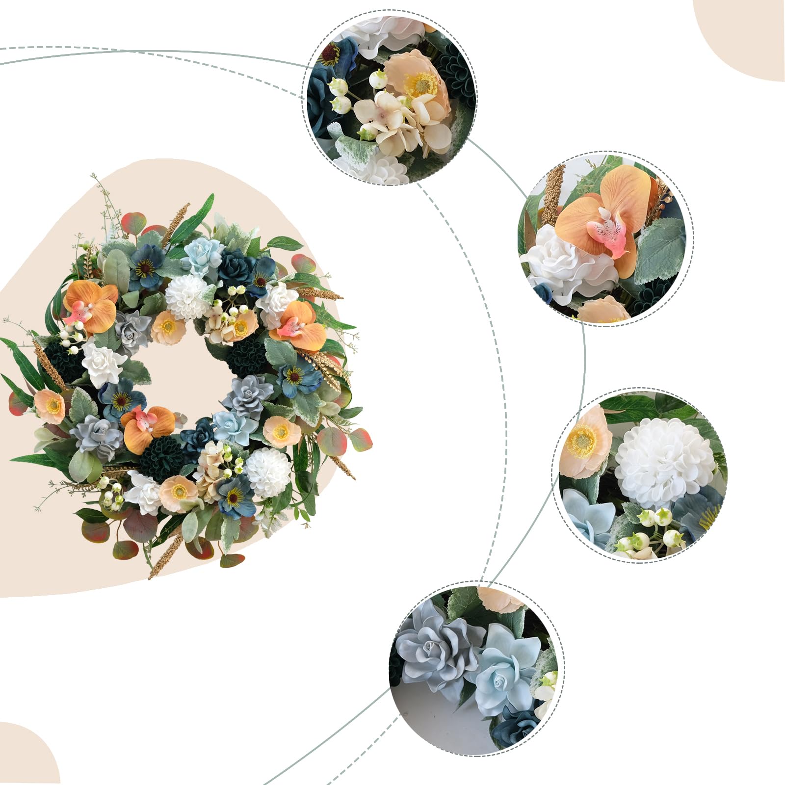 Bibelot wreath highlight water lilies for a fresh serene look