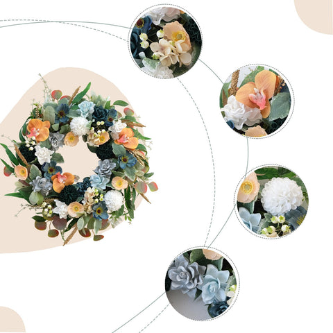 Bibelot wreath highlight water lilies for a fresh serene look