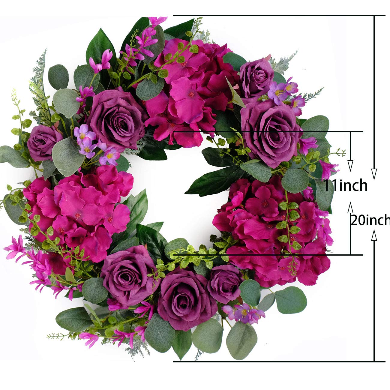 Bibelot wreath on living room wall enhances romantic, welcoming decor