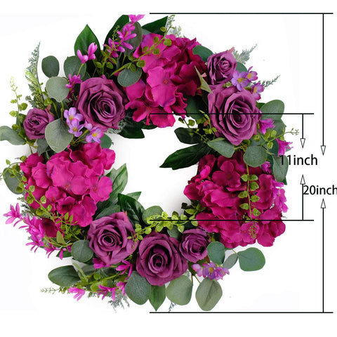 Bibelot wreath on living room wall enhances romantic, welcoming decor