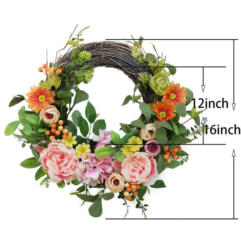 Bibelot grapevine wreath frame with green leaves adds rustic indoor charm.
