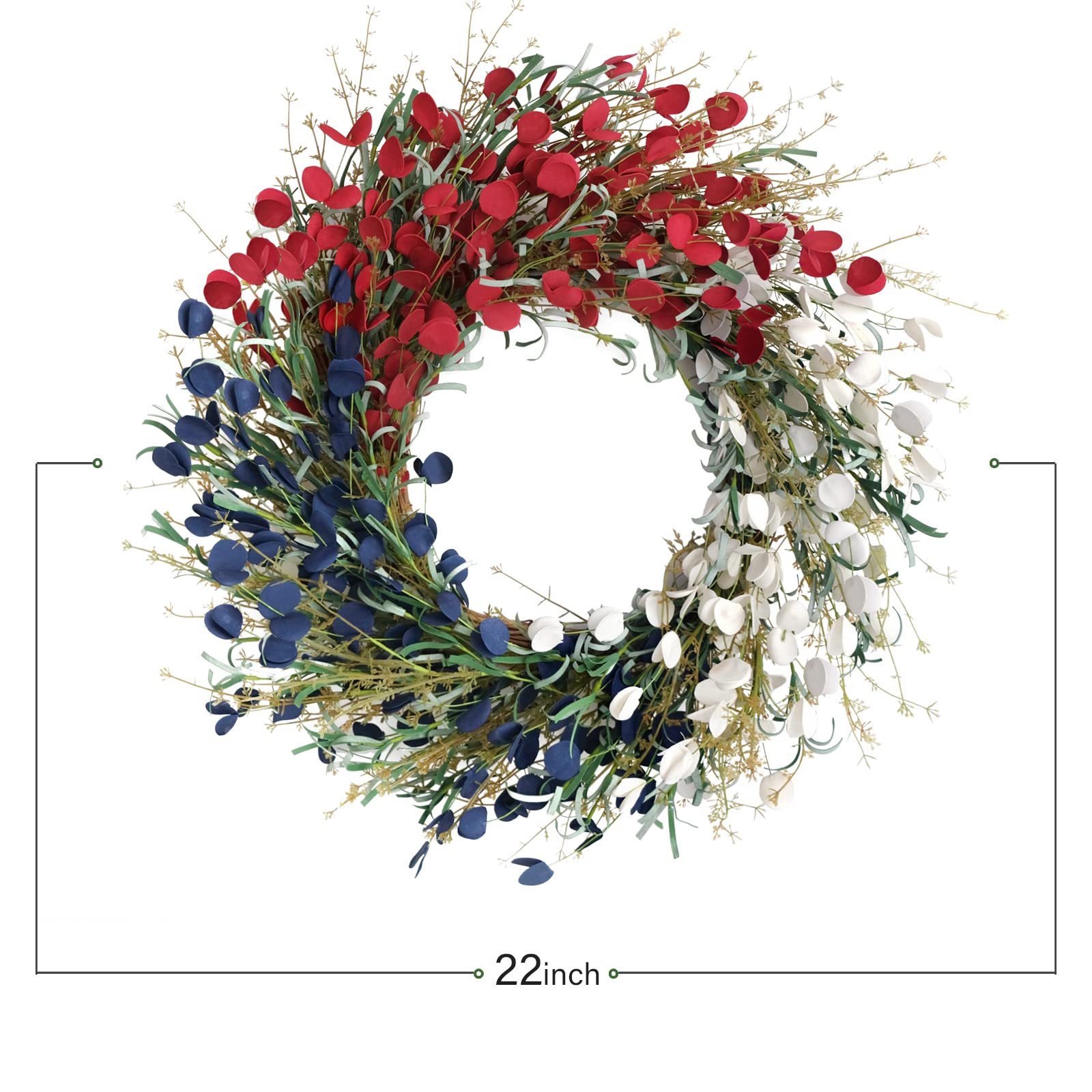 Indoor and covered outdoor display with Bibelot wreath