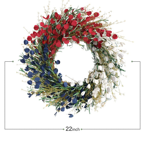 Indoor and covered outdoor display with Bibelot wreath