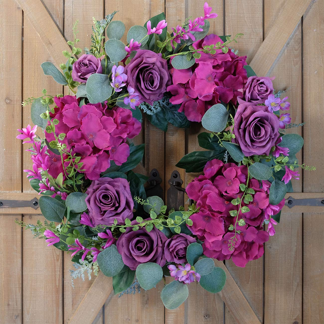 Bibelot wreath base with brown twigs provides sturdy construction