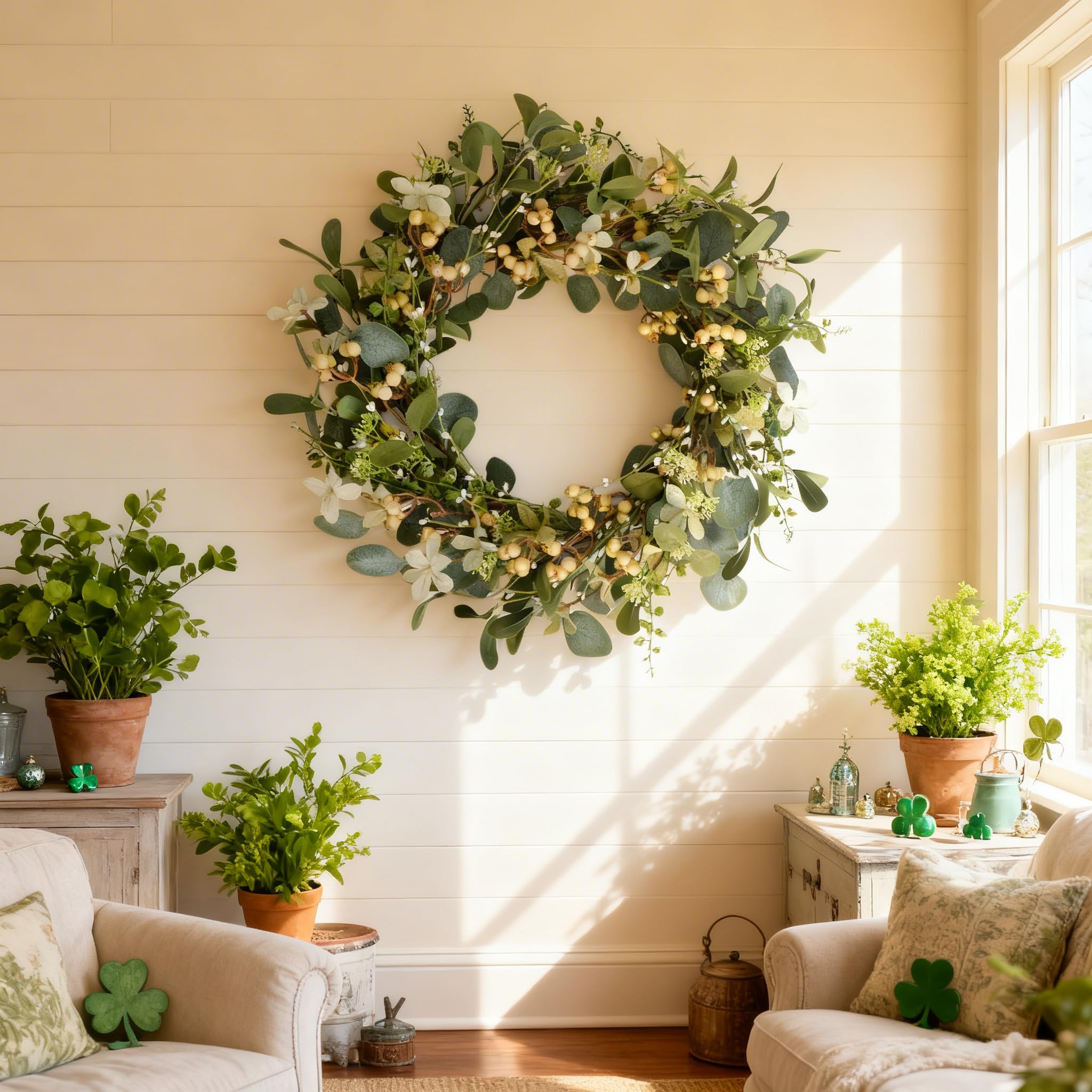Bibelot wreath berries detail highlights vibrant color and festive appeal.