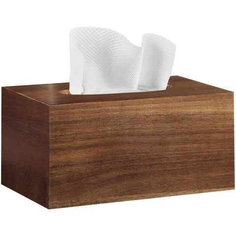 BIBELUN acacia wood tissue box cover rectangle with natural grain finish.