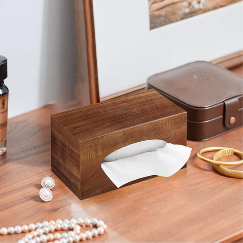 BIBELUN decorative wooden tissue holder adds natural charm to any room.