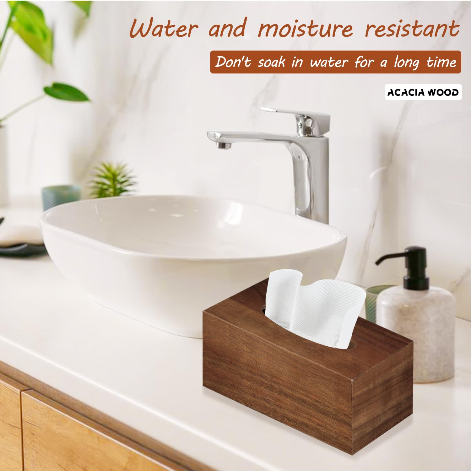 BIBELUN modern wood-grain tissue cover enhances rustic-modern interiors.