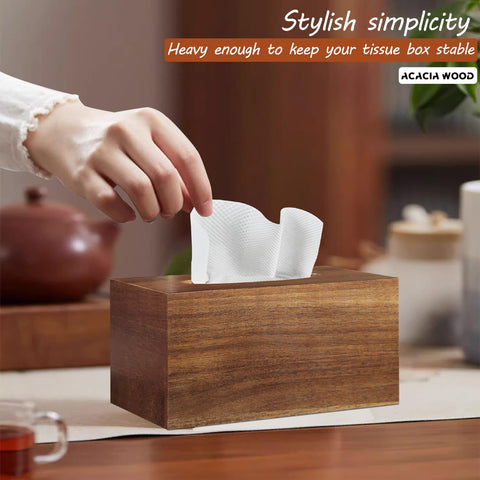 BIBELUN slide-out bottom tissue box cover for easy refilling and tidy surfaces.