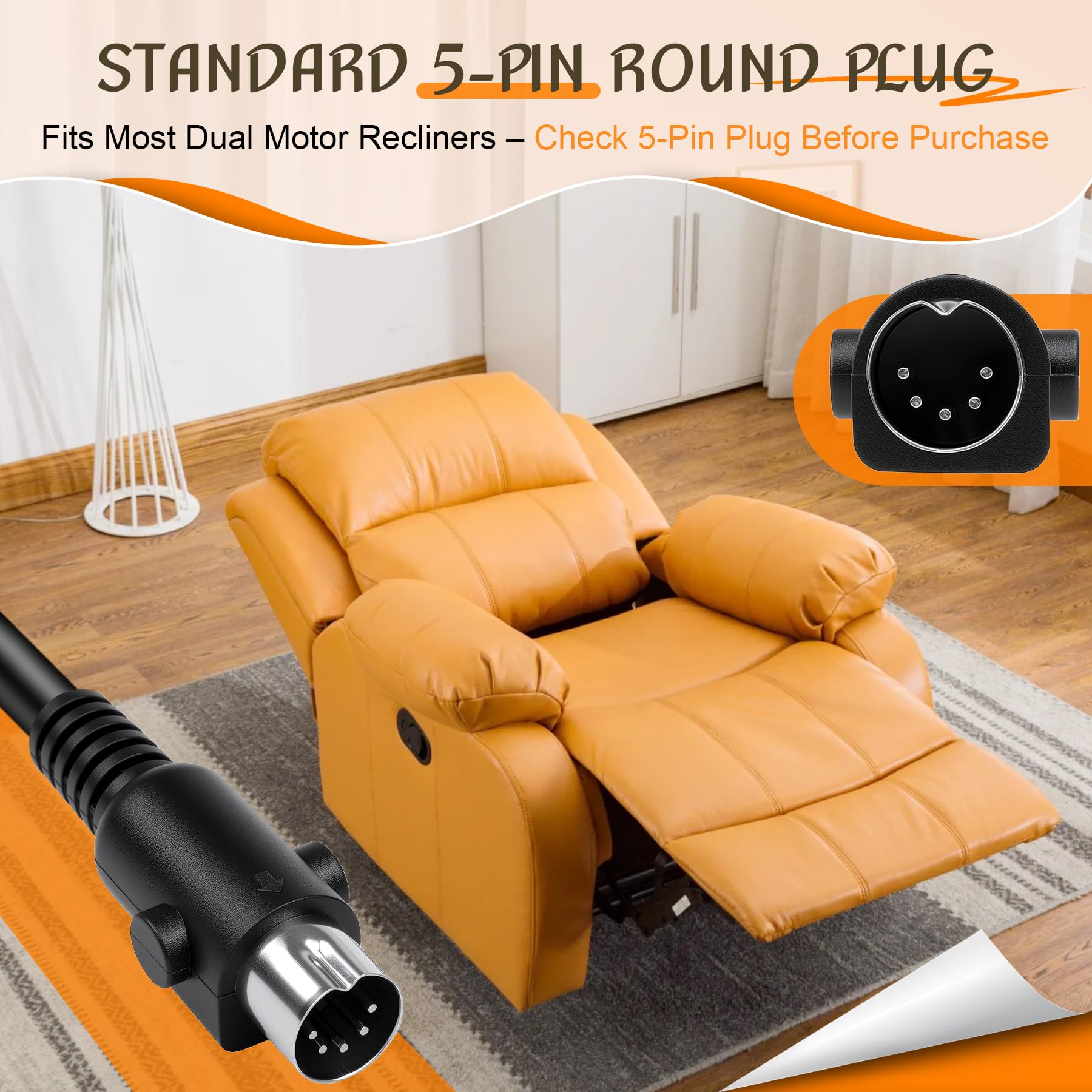 BIBIELF lift chair remote with four ergonomic buttons for precise adjustment.