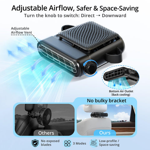 Bicboz 3-speed control for quiet, normal, and strong airflow.