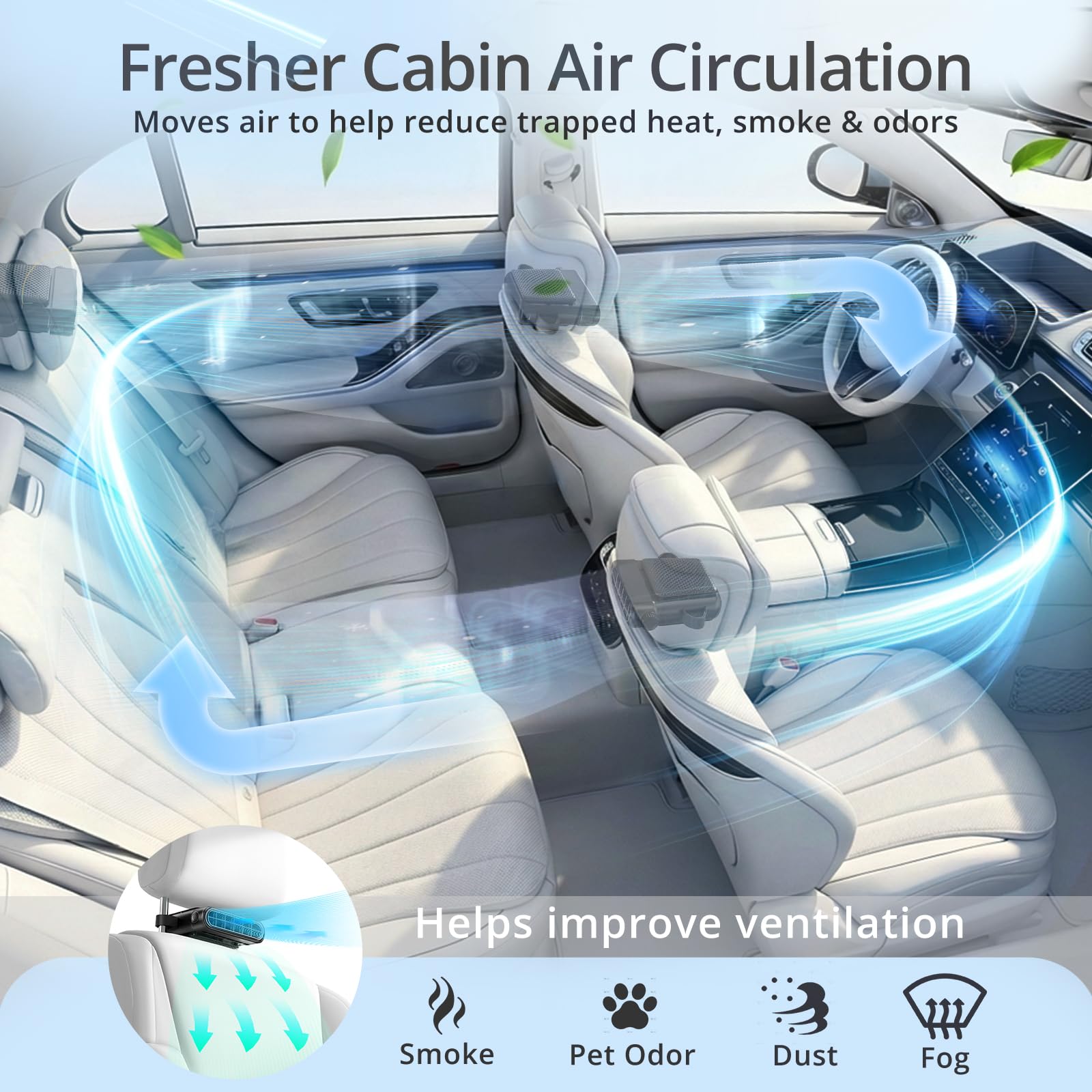 Bicboz cabin ventilation helps reduce trapped hot air and odors.