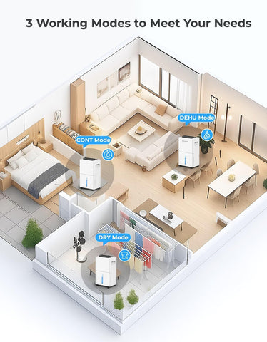 Bicepos dehumidifier 24h timer for scheduled dehumidification.