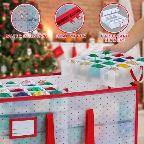 BIEBOS adjustable dividers tailor spaces for different ornament sizes