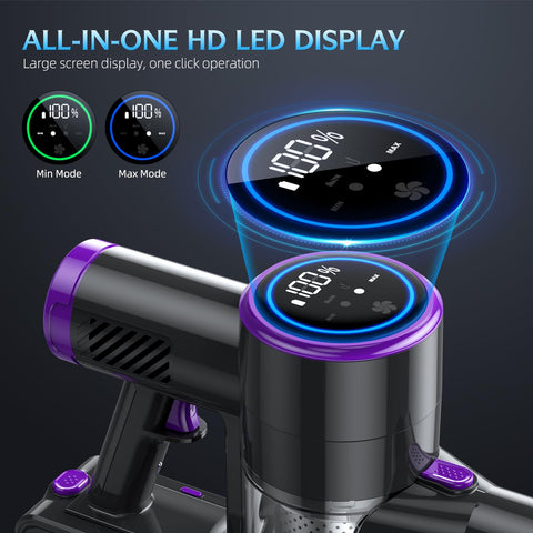 Removable 2200mAh battery on the Bieiao vacuum for extended cleaning sessions