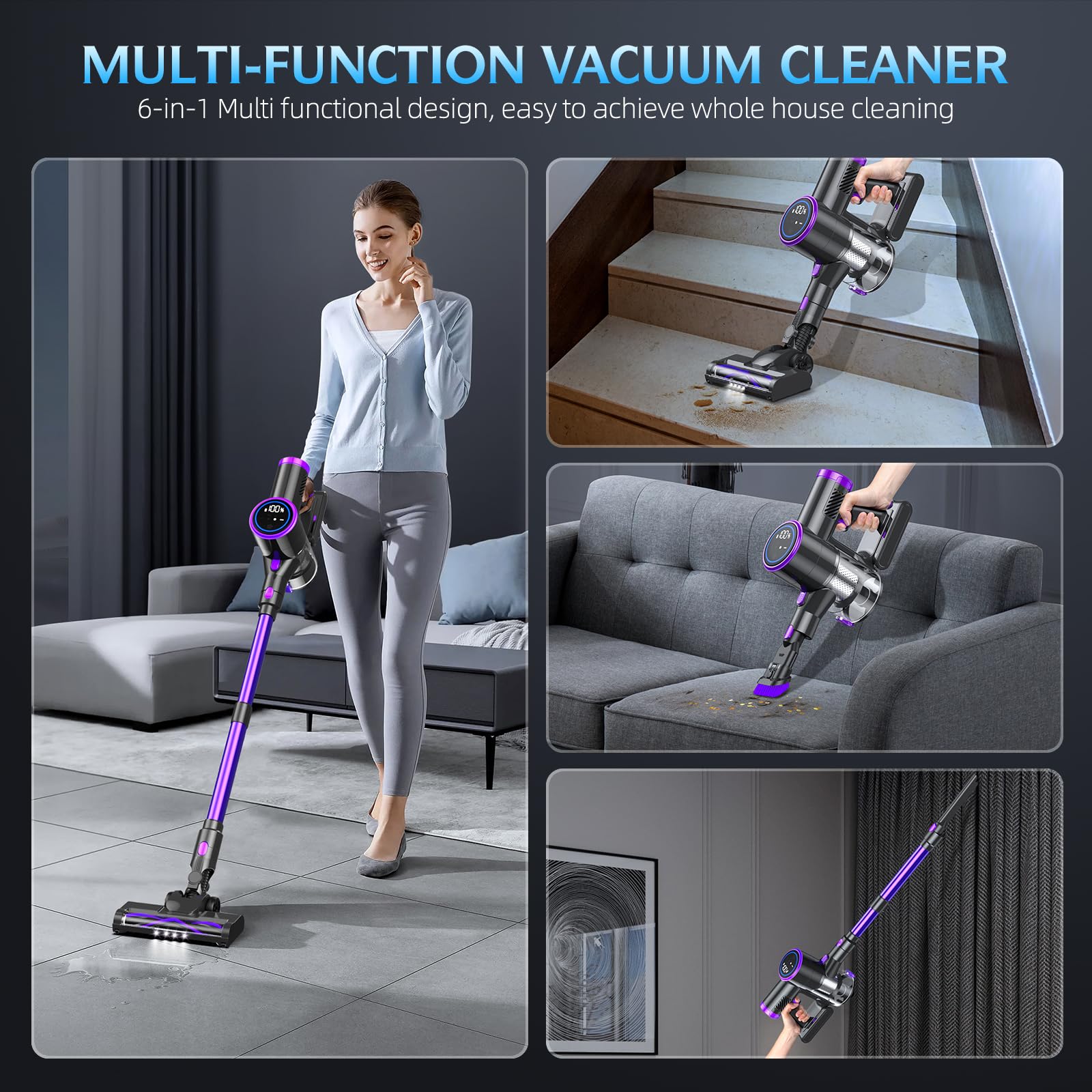 Six-layer filtration on the Bieiao vacuum keeps indoor air cleaner