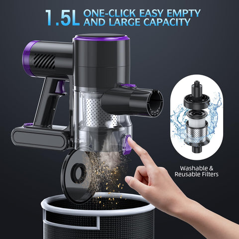 Rotatable floor brush on the Bieiao vacuum reaches tight corners
