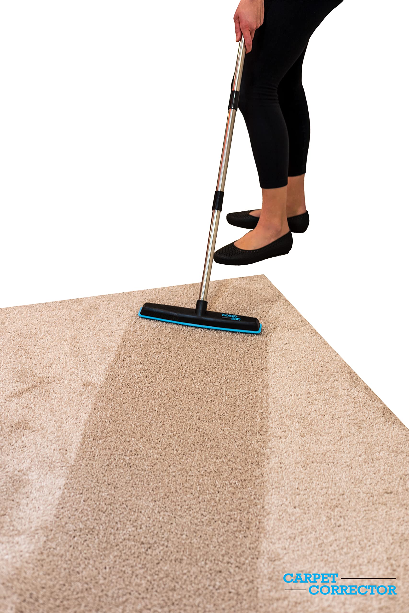 The Big Carpet Corrector removes pet hair from stairs and rugs.