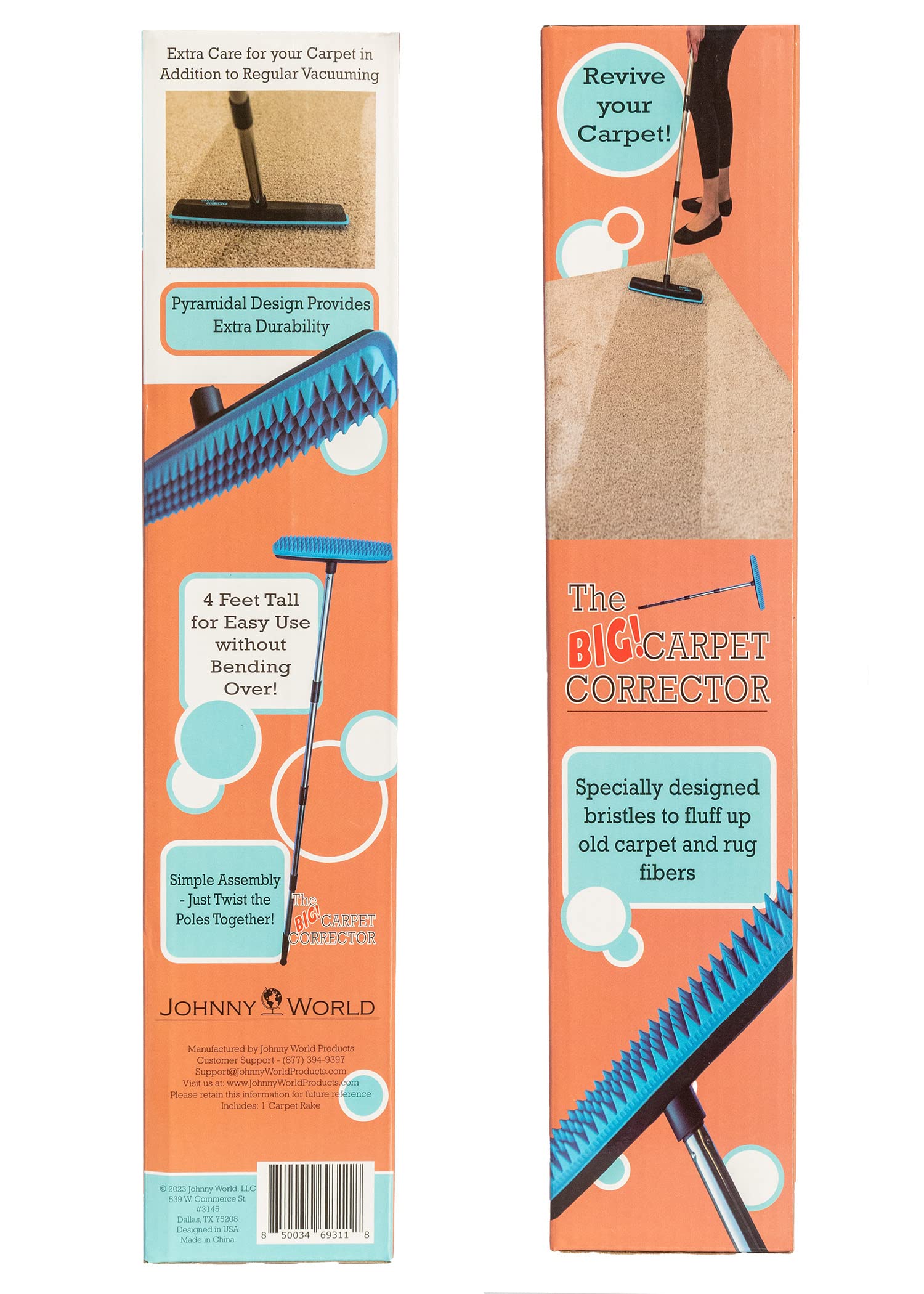 The Big Carpet Corrector is versatile for RVs, upholstery, and mats.