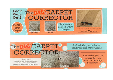 The Big Carpet Corrector wide 12-inch head covers large areas quickly.