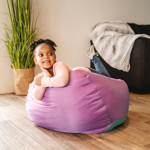 Big Joe Classic bean bag chair with easy-clean fabric for simple spill cleanup