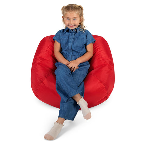 Big Joe Classic bean bag chair in kids bedroom for cozy seating.