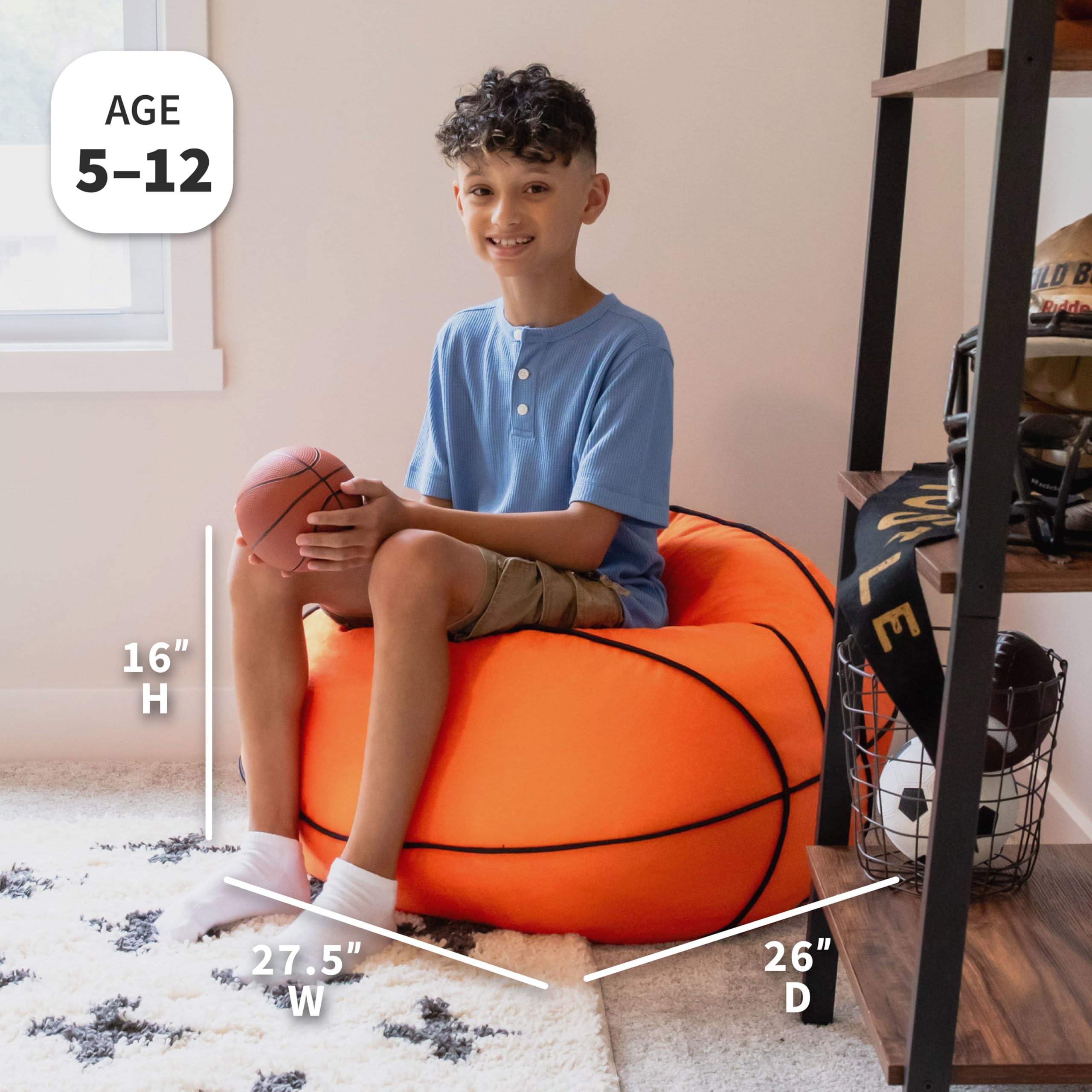 Big Joe Sports Ball Chair football-design adds playful seating for kids