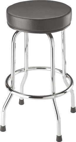 BIG RED Torin stool with chrome legs offers sturdy garage seating.