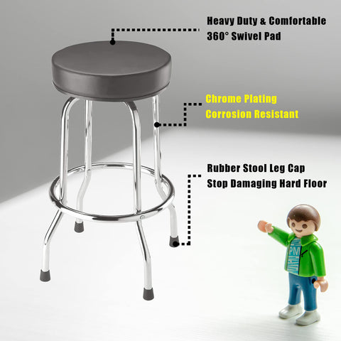 Padded seat on BIG RED Torin stool provides comfortable support during projects.