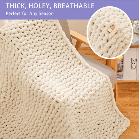 Blanket draped on a sofa adds cozy ambience and style