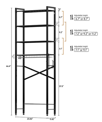 BIGITTA no-drill installation options protect walls and tiles.