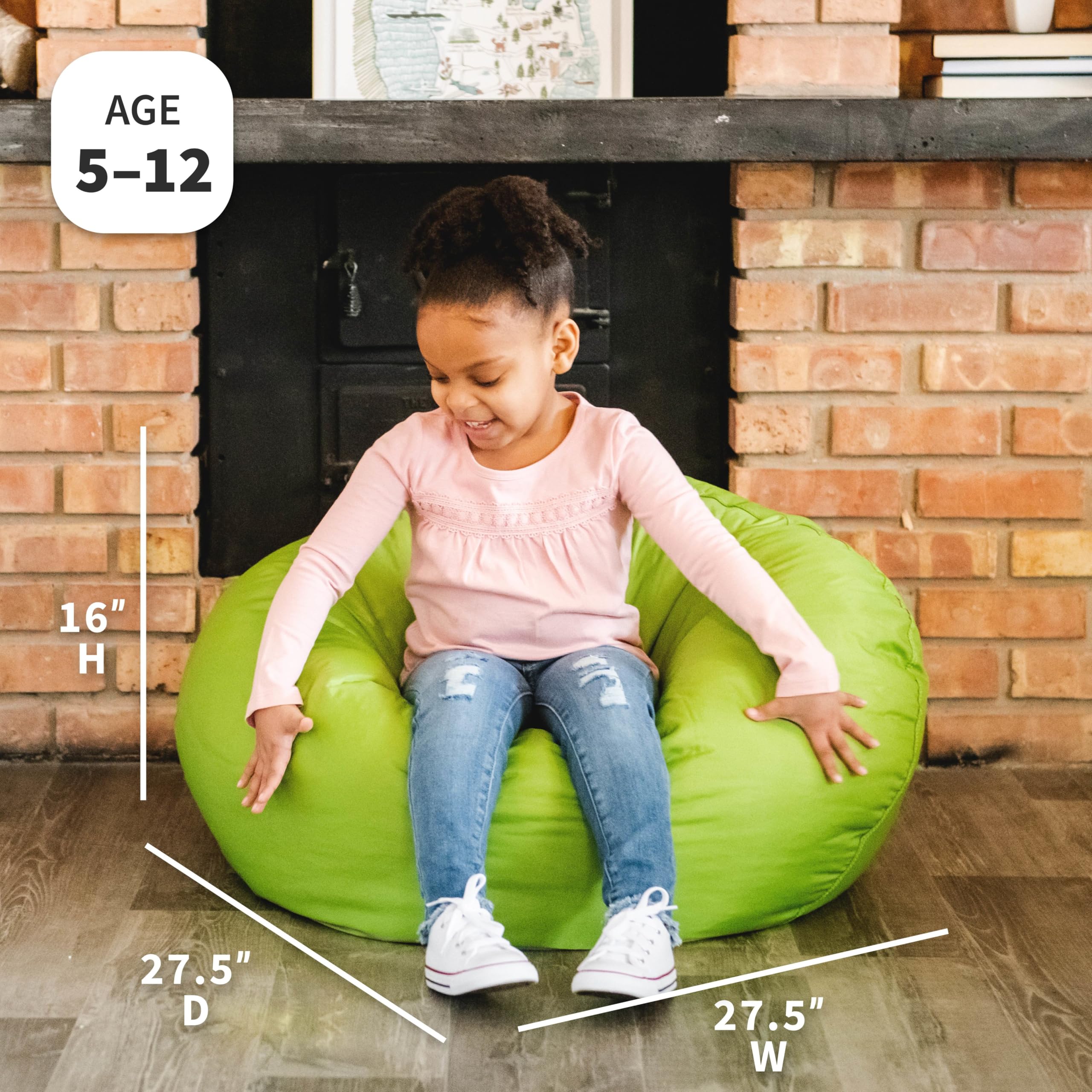 Big Joe Classic bean bag in a child room setup for cozy seating