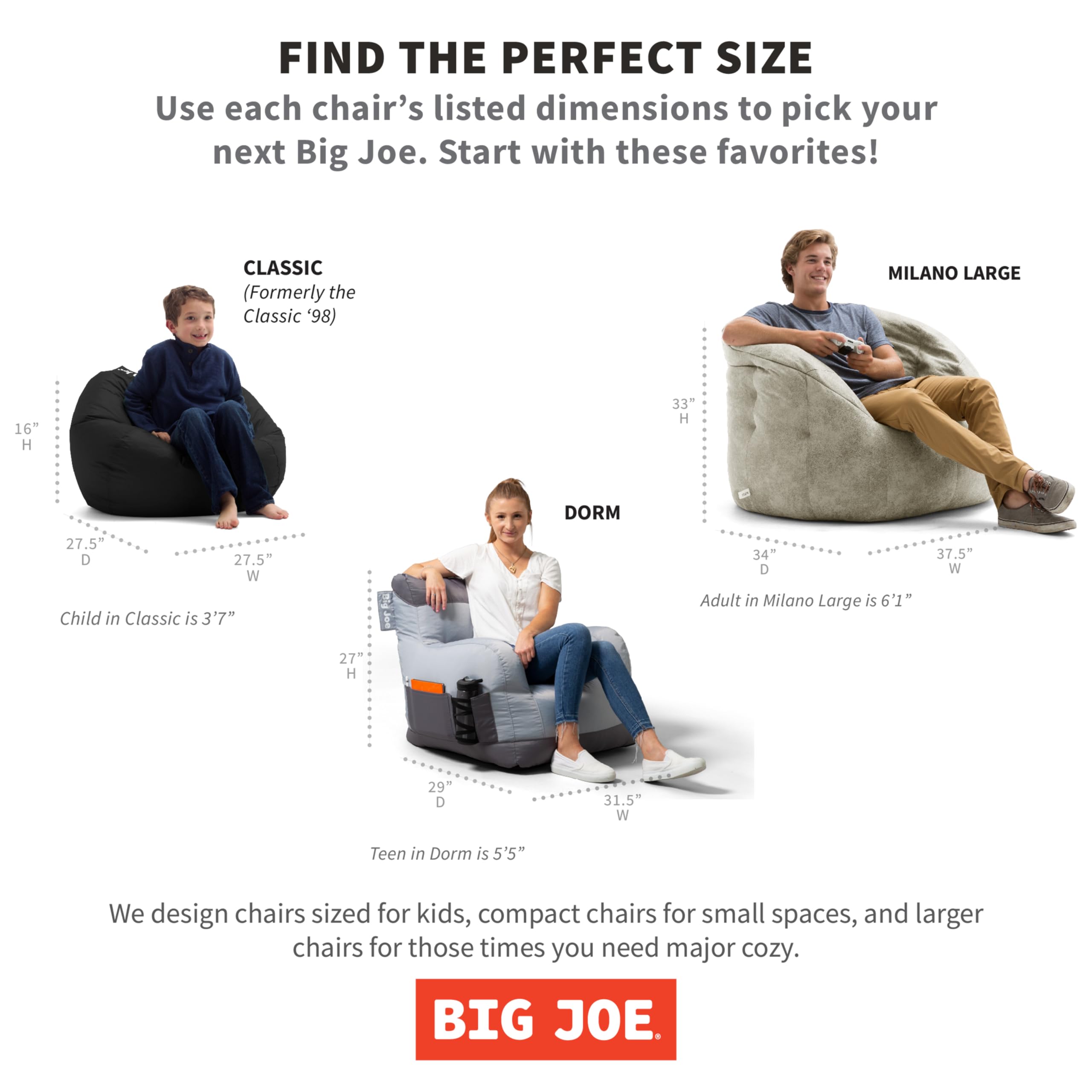 Ideal fill level on Big Joe Classic bean bag for comfortable seating