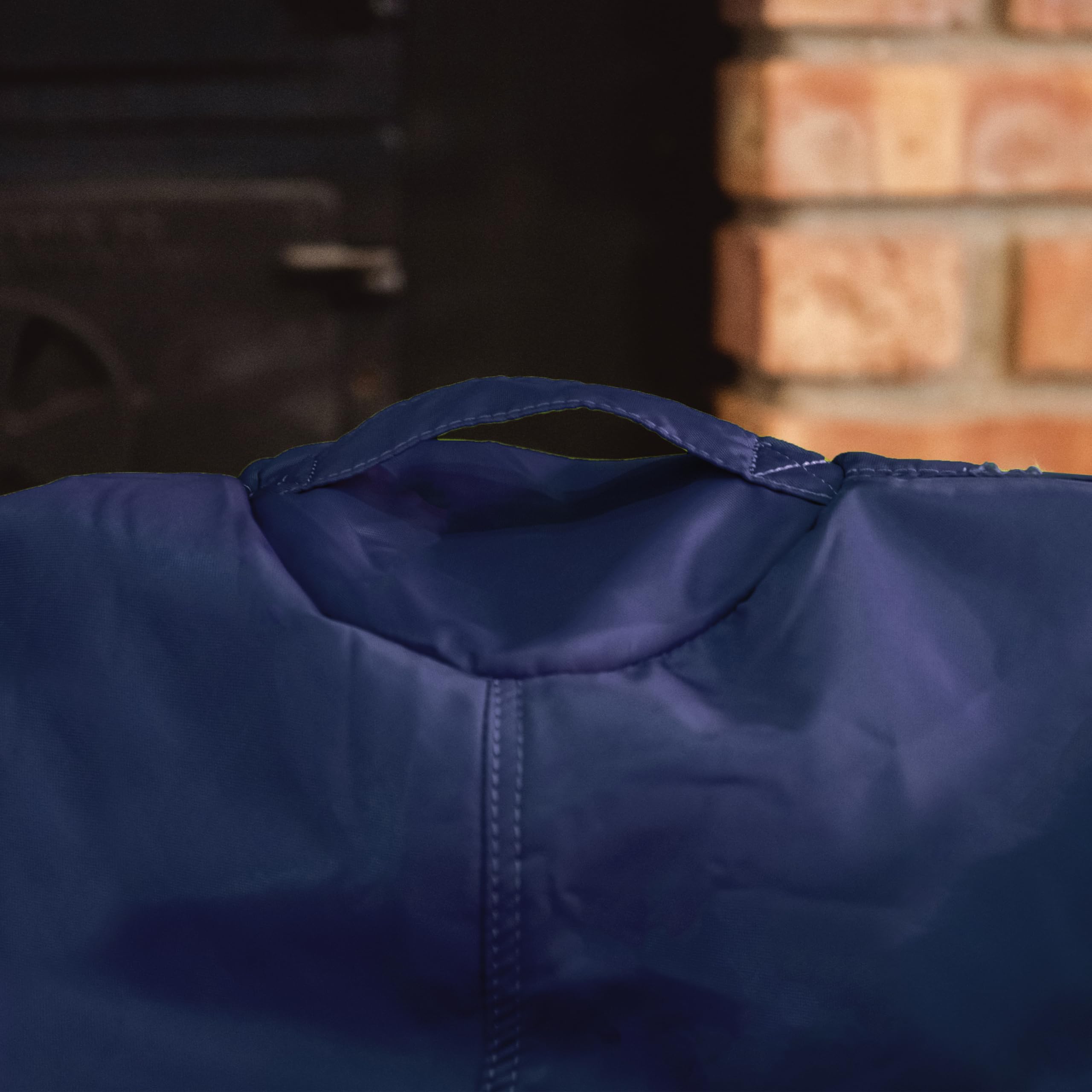Teardrop shape option from Big Joe offers stylish seating for small spaces.