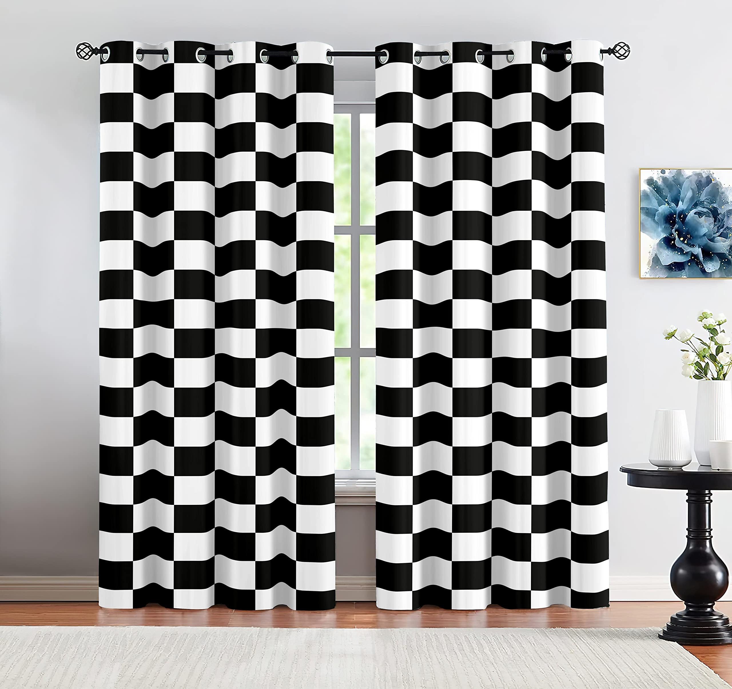 BigLixhgg race-car line drapes add modern energy and light control