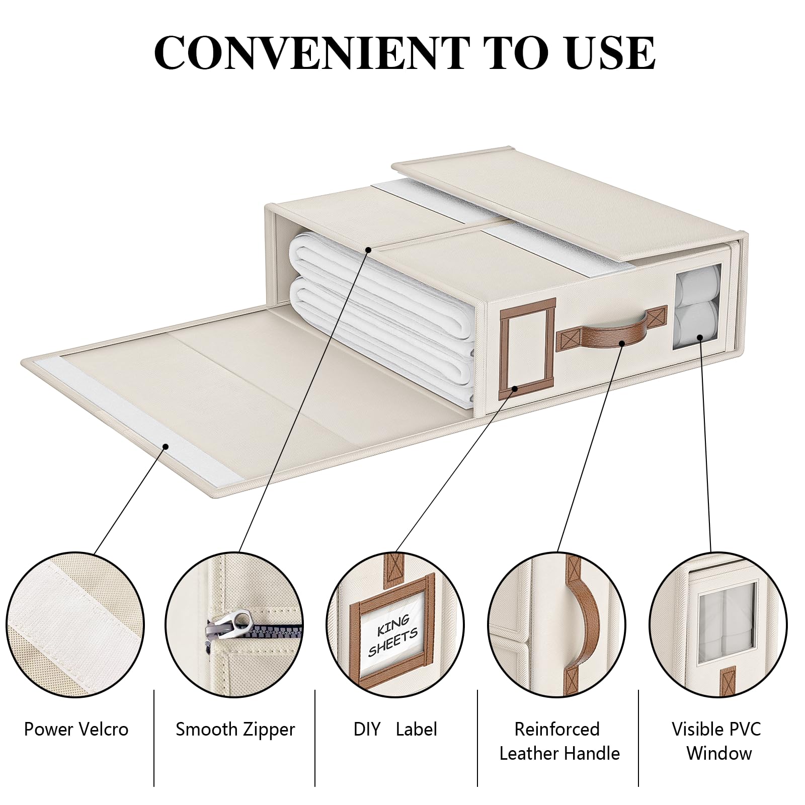 BigPonPon pillowcase and duvet cover storage keeps bedding pairs organized.